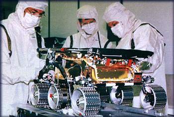 Testing the Pathfinder's robot rover